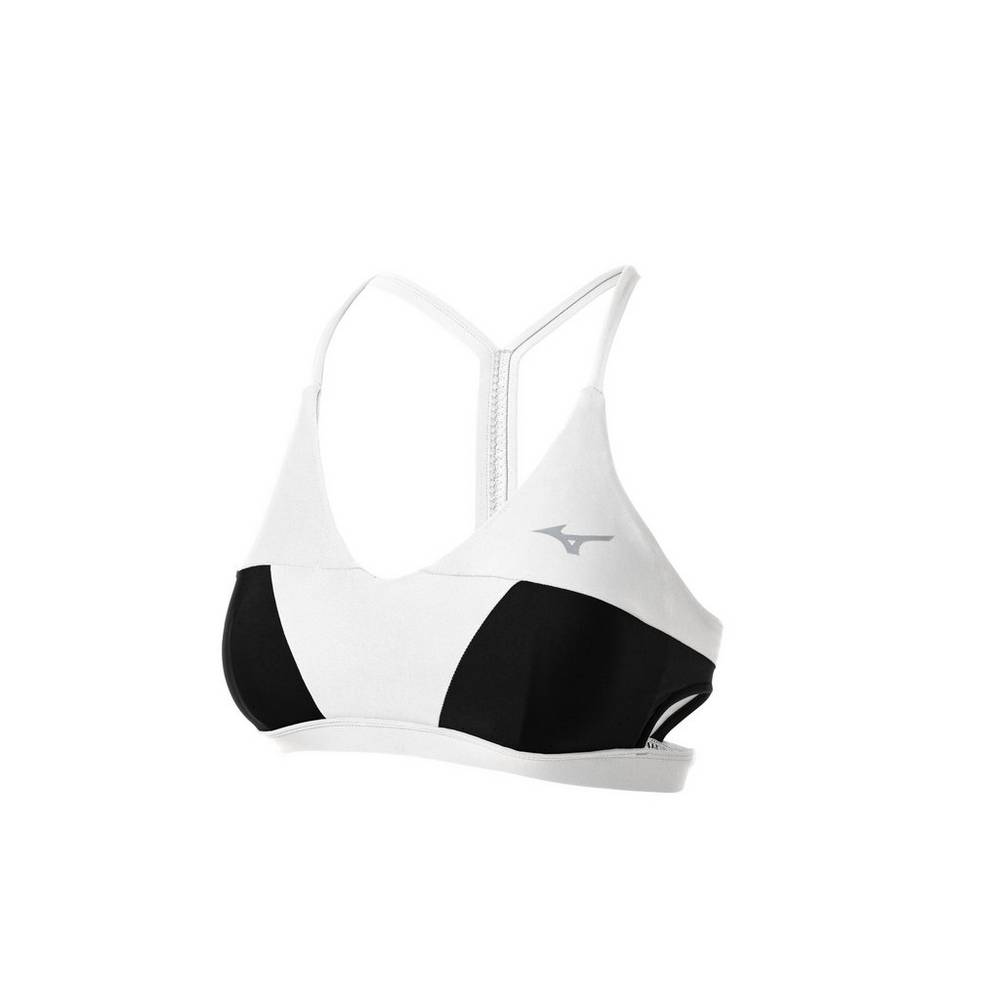 Damske Športová Podprsenka Mizuno April Ross Vantage Thin Strap Volejbalove Biele/Čierne Vypredaj KF
